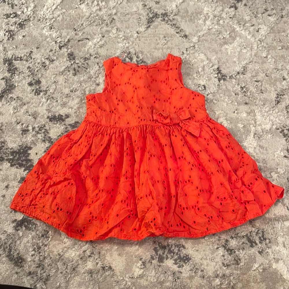 Girls 18 Months Orange OshKosh Eyelet Dress